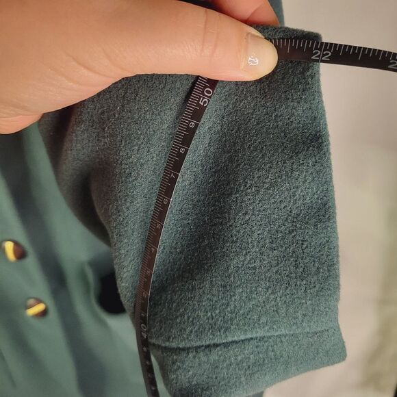 "Devonshire Cream" Dark Green Wool Felt Jacket - Picture 11 of 12